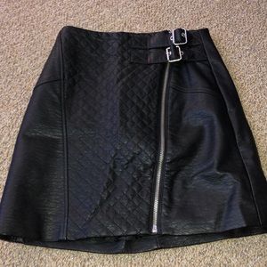 Black mini skirt